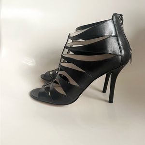 {Michael Kors} Black Leather Strappy Heels